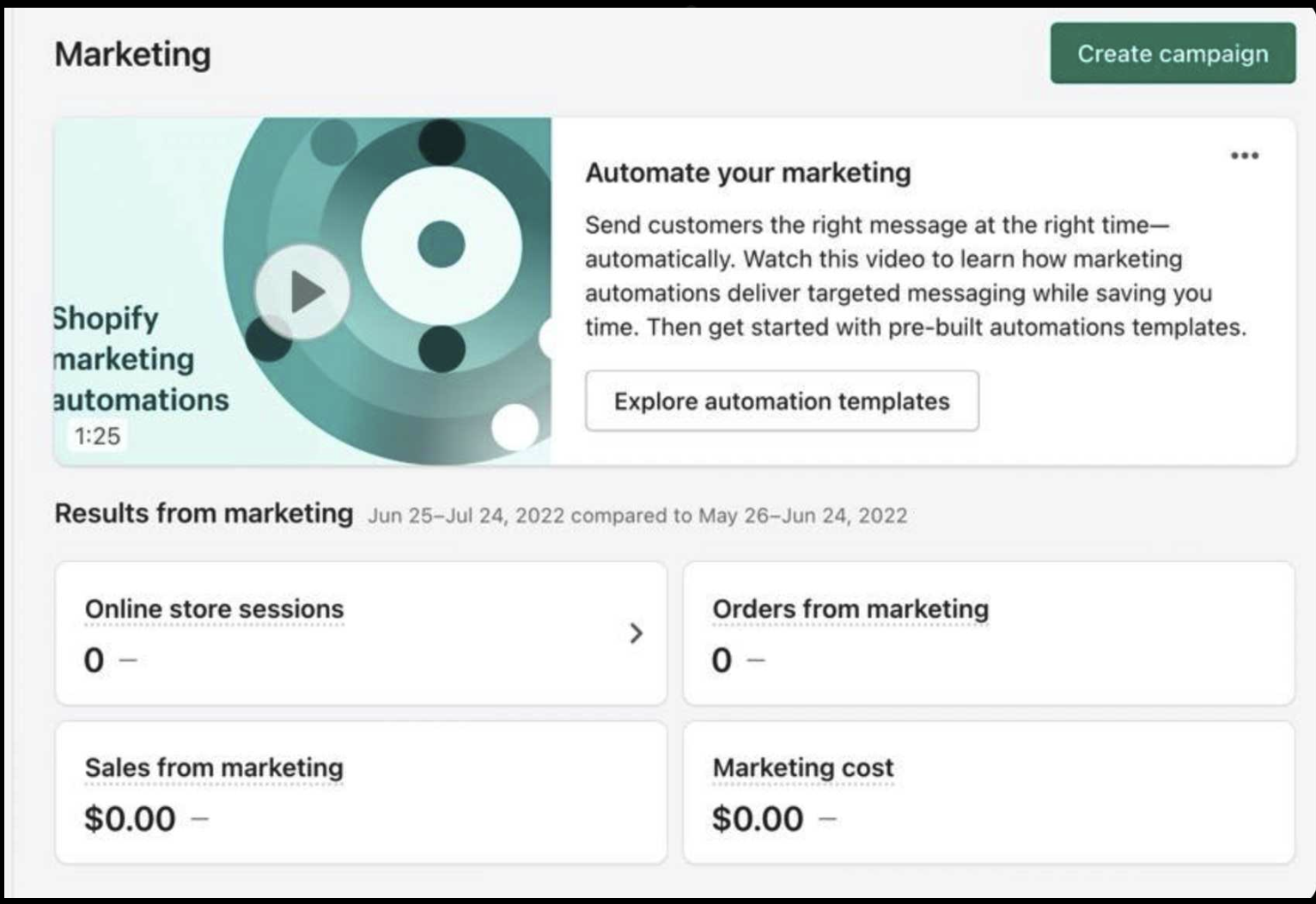 Previous homepage with video tutorials above performance data