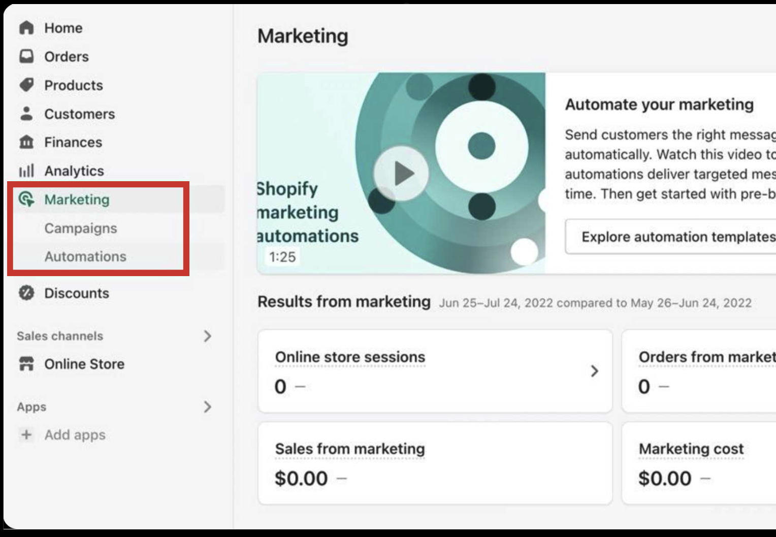 Previous sidebar with Attribution buried under Analytics